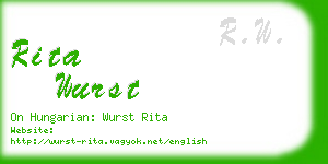 rita wurst business card
